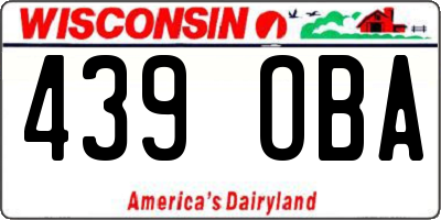 WI license plate 439OBA