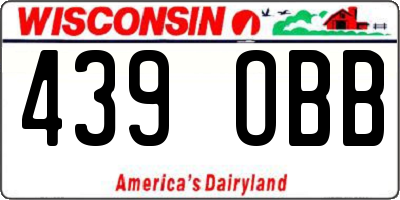 WI license plate 439OBB