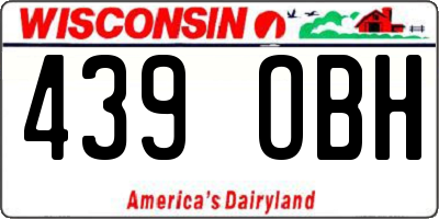 WI license plate 439OBH