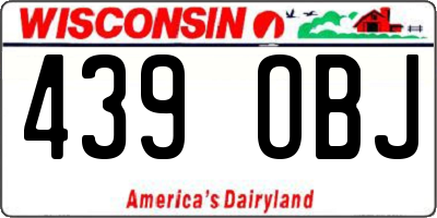 WI license plate 439OBJ