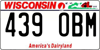 WI license plate 439OBM