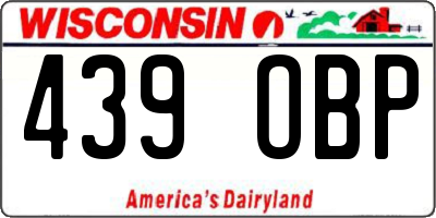 WI license plate 439OBP