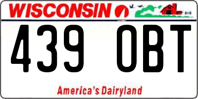 WI license plate 439OBT