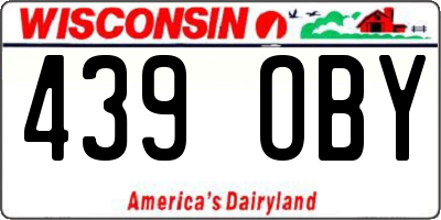 WI license plate 439OBY