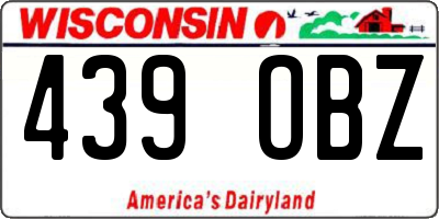 WI license plate 439OBZ