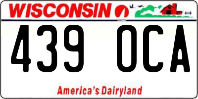 WI license plate 439OCA