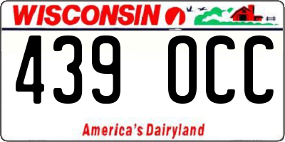 WI license plate 439OCC