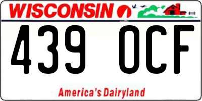 WI license plate 439OCF