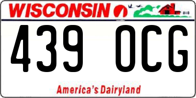 WI license plate 439OCG