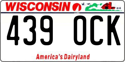 WI license plate 439OCK