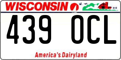 WI license plate 439OCL