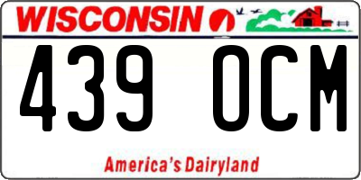 WI license plate 439OCM
