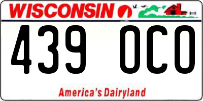 WI license plate 439OCO