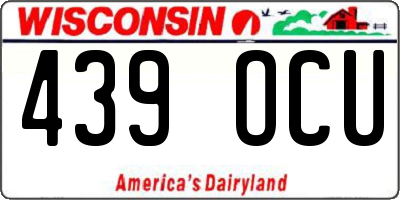 WI license plate 439OCU