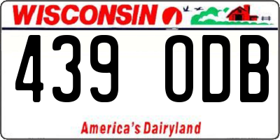 WI license plate 439ODB