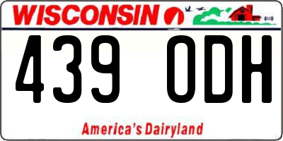 WI license plate 439ODH