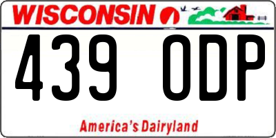 WI license plate 439ODP