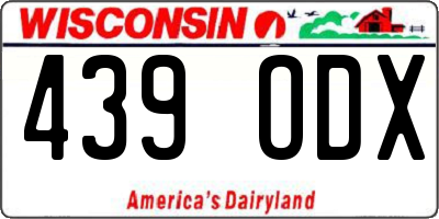 WI license plate 439ODX