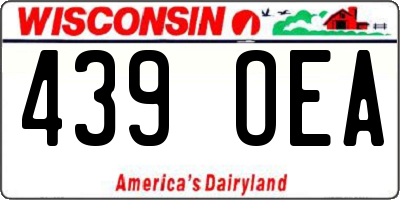 WI license plate 439OEA