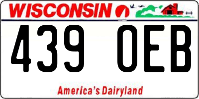 WI license plate 439OEB