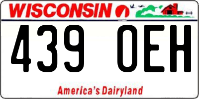 WI license plate 439OEH