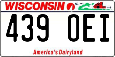 WI license plate 439OEI
