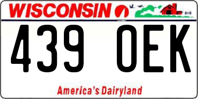 WI license plate 439OEK