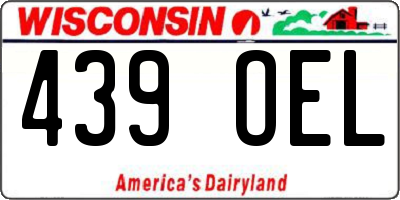 WI license plate 439OEL