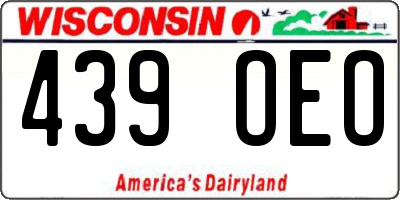 WI license plate 439OEO