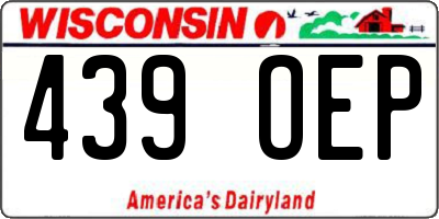 WI license plate 439OEP