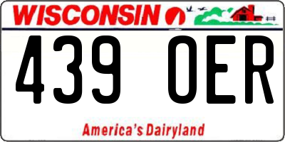 WI license plate 439OER
