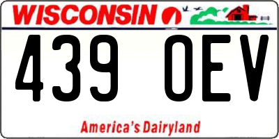 WI license plate 439OEV