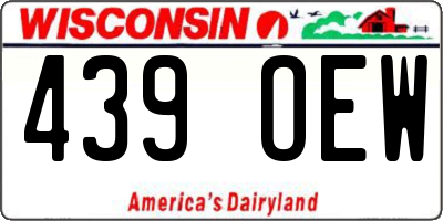 WI license plate 439OEW