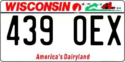 WI license plate 439OEX