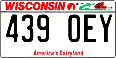 WI license plate 439OEY