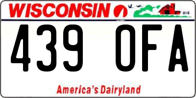 WI license plate 439OFA