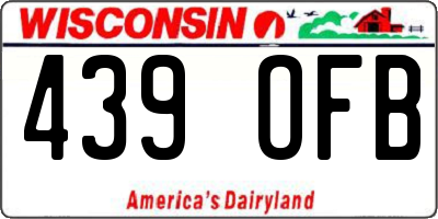 WI license plate 439OFB