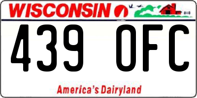 WI license plate 439OFC