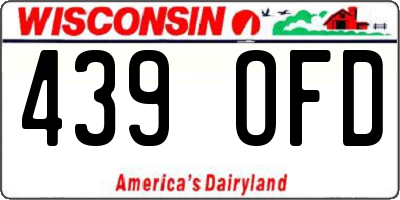 WI license plate 439OFD