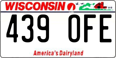WI license plate 439OFE
