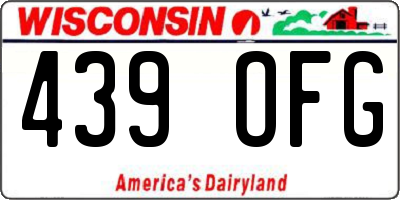 WI license plate 439OFG