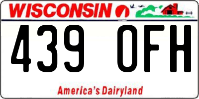 WI license plate 439OFH