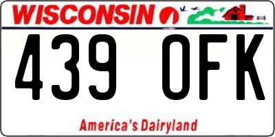 WI license plate 439OFK