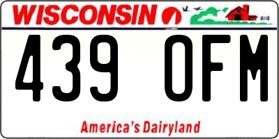 WI license plate 439OFM