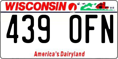 WI license plate 439OFN