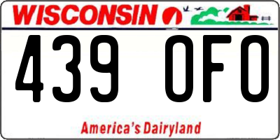 WI license plate 439OFO