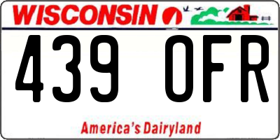 WI license plate 439OFR