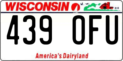 WI license plate 439OFU