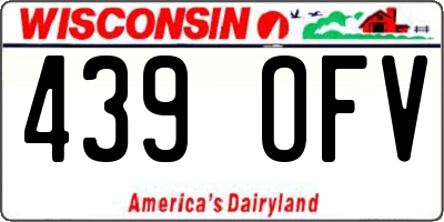 WI license plate 439OFV