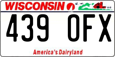 WI license plate 439OFX